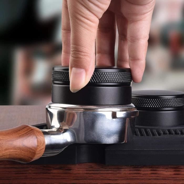 Tasseur à Café avec Ressort Outil de Nivellement en Acier Inoxydable pour Restaurants Bar Café 51MM