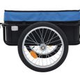 vidaXL Remorque de vélo/chariot à main 155x60x83 cm Acier Bleu-2