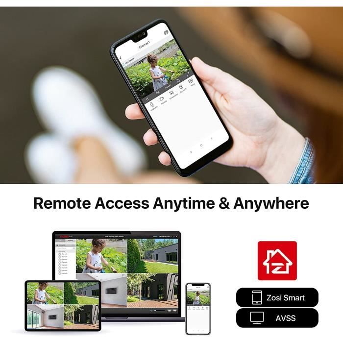 Kit Di Sicurezza ZOSI 8 Canali 1080P Con 4 Telecamere Esterno - DVR 1TB, Visione Notturna 24m, App Mobile - Foto 13