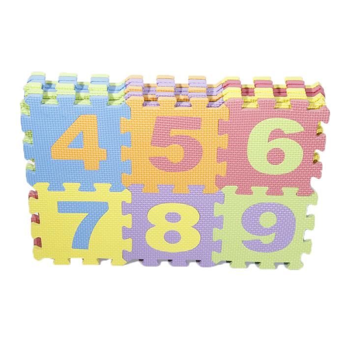 36 Pcs Puzzle tapis mousse bébé alphabet et chiffres 16x16 cm