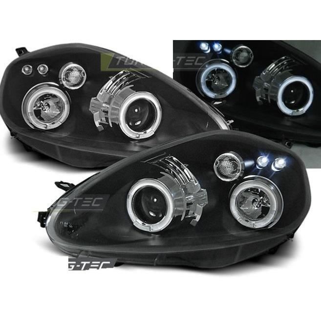 Phares Avant, Design Feux Diurnes, Fiat Punto 05-09, Aspect Xénon