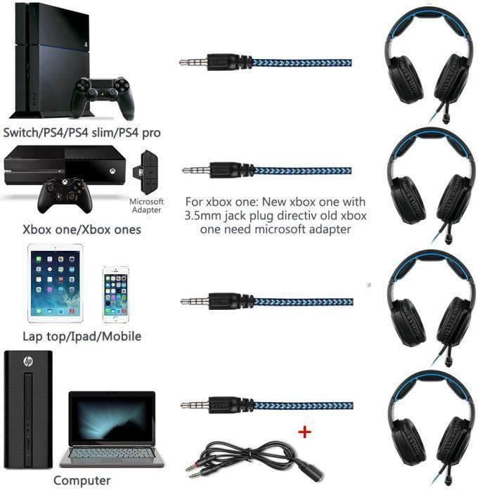 Casque de jeu Headset Gaming st r o Casque avec fil SADES SA920