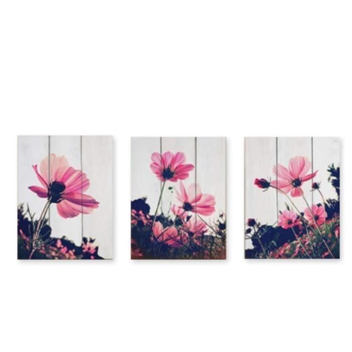 3 Pièces Rose Fleurs Plante Tableau Décoration Murale Salon Abstrait  Peintures affiche Impression sur Toile 30x40cmx3pcs Avoir cadre - Cdiscount  Maison