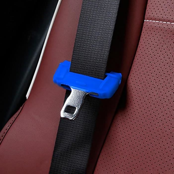 blanc - Protecteur universel de boucle de ceinture de sécurité de voiture  en silicone anti-rayures, Clip de b