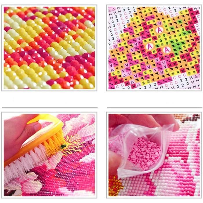 Grand Kit Peinture Diamant Easywhim - 6 Tapisseries Animaux Et Fleurs, Complet