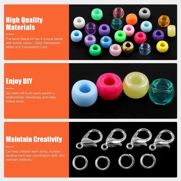 Lot de 870 perles rondes en acrylique de 8 mm pour la fabrication de Lot de 870 perles rondes en acrylique de 8 mm pour la fabrication de