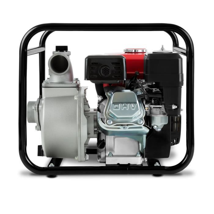EBERTH 2 Pompe à eau thermique (30.000 l/h, 5,5 CV Moteur à essence, 30m  Hauteur de refoulement, 7m Hauteur d'aspiration) - Cdiscount Jardin