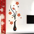 Amovible 3D Prune Vase Stickers Muraux Salon TV Fond Murale Home Decor Taille XS (PV-005)   OBJET DE DECORATION MURALE-3