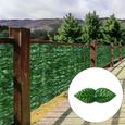 Clôture de jardin - YOSOO - Haie Artificielle - PVC stabilisé aux UV - Couleur verte-3