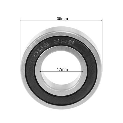 2 Roulements à Billes 6003Z 35x17x10 Mm - Roulements Radiaux à Gorge Profonde Avec Boucliers - Pour Moto, Machines