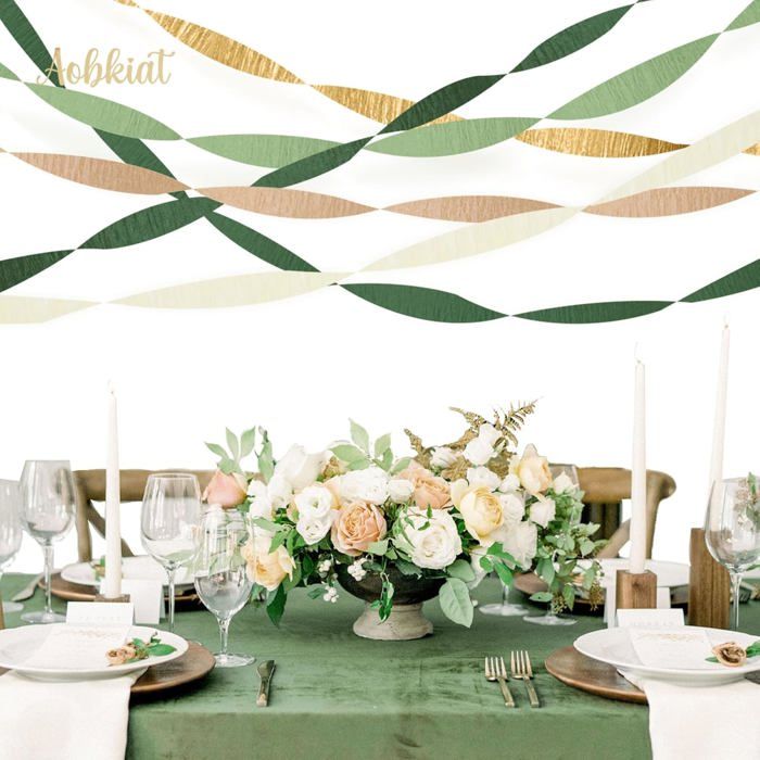 Lot De 12 Rouleaux Papier Crépon Blanc 25m X 4.5cm | Décoration Fête Anniversaire Mariage