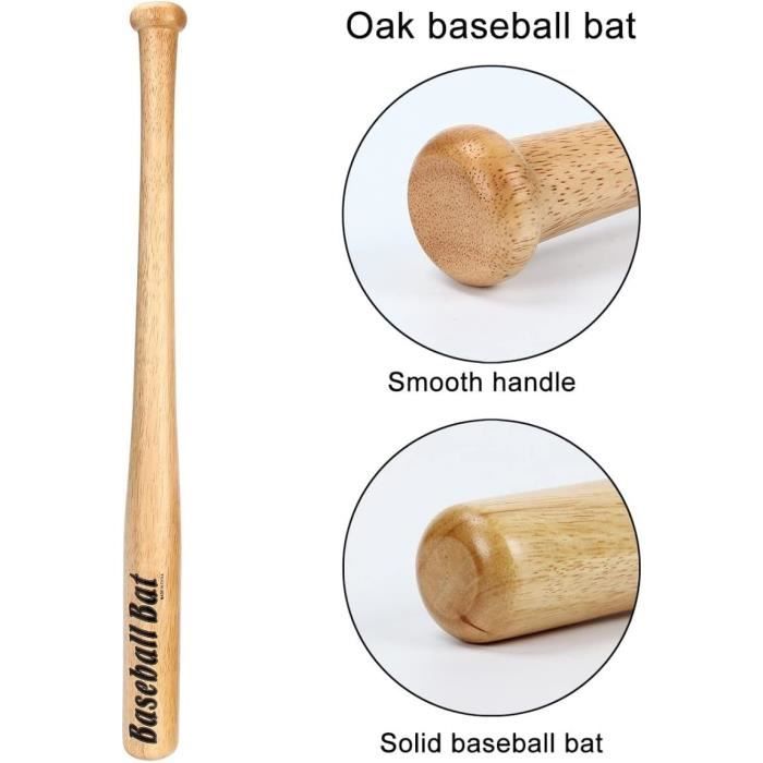 Batte de baseball de 79 cm en aluminium ou en bois - idéale pour l