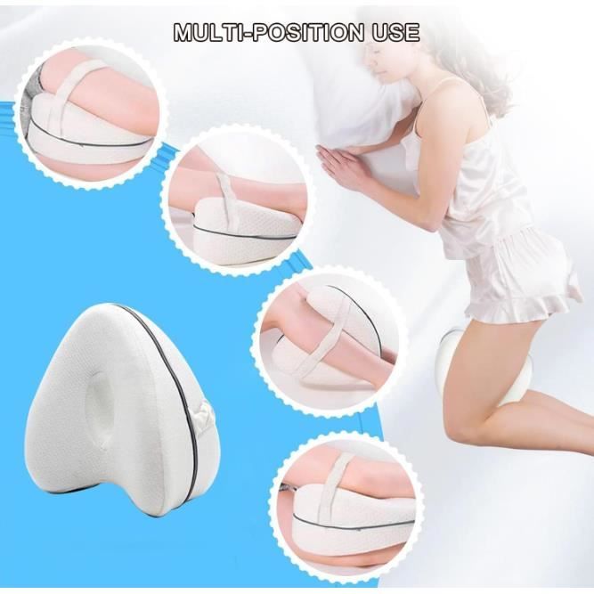 Coussin de genou en mousse à mémoire de forme pour les personnes dormant sur le côté – Coussin ergonomique pour l'alignement de la colonne vertébrale et le soulagement de la douleur Coussin de genou en mousse à mémoire de forme pour les personnes dormant sur le côté – Coussin ergonomique pour l'alignement de la colonne vertébrale et le soulagement de la douleur