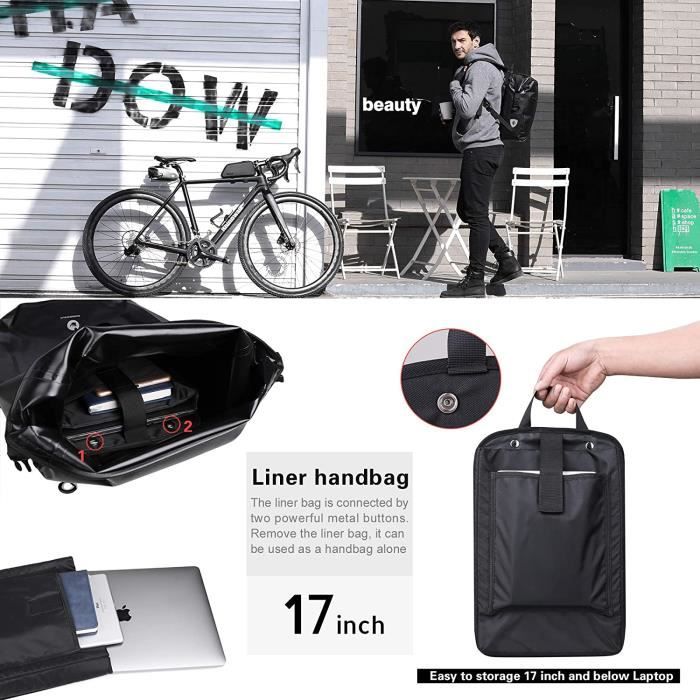Sacoche V lo Arri re 27 30L Sac Porte Bagage Velo avec Sac d