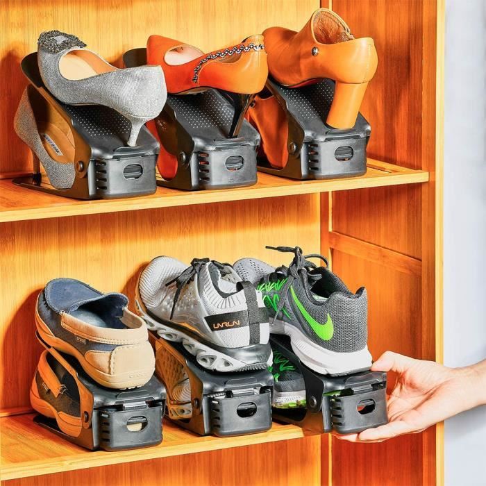 Agileki 30 pcs Range Chaussures Magiques Gain de Place/Support de Chaussures  Réglables-MEUBLE A CHAUSSURES - Cdiscount Maison
