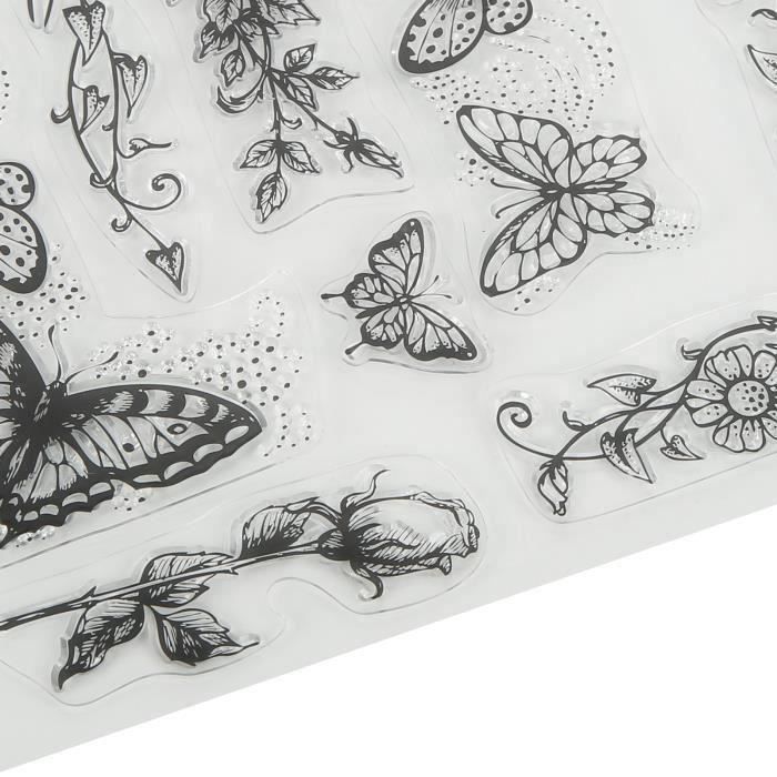 INFUNLY Tampons Transparents Vintage Pour Scrapbooking Et Fabrication De Cartes - 30x21 Cm
