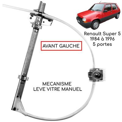Mécanisme Lève-vitre Avant Pour Renault 15 Et 17 - Pièce D'occasion D'origine
