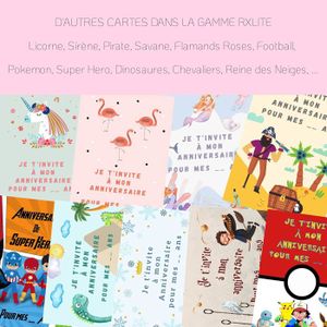 Carte Invitation Anniversaire Fille 12 Invitation Anniversaire Garcon,Carte Invitation Foot Avec 12 Enveloppes Et Autocollants,5 Invitation Anniversaire Cheval