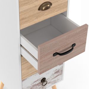 Petit Meuble Bois 4 Tiroirs - 27x12x18cm - Rangement - Occasion