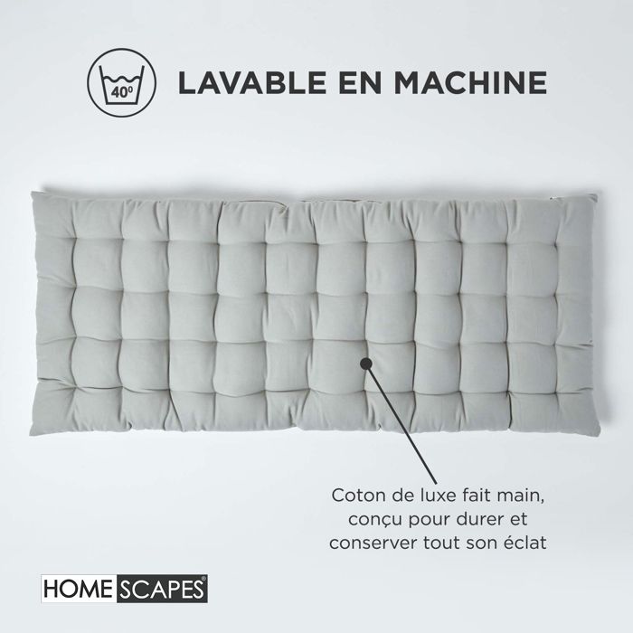 Coussin De Banc De Jardin Anthracite 180x50x3 Cm