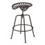 VINTAGE INDUSTRIEL Cuisine Tabouret de bar Noir Fonte Cadre en Bois Siège Home Bar