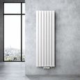 Sogood radiateur pour chauffage central 160x54cm radiateur à eau chaude panneau monocouche design vertical blanc-0