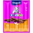 VITAKRAFT Cat Stick mini Friandise pour chat à la Volaille et au Foie - Lot de 20x3-0