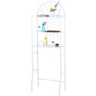 IAMS CHIEN Meuble WC étagère de toilette à 3 niveaux 176.5*62*33.5cm blanc -TIP