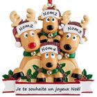Pendentif de Noël - HYKJside - Famille de 4 - Décoration Personnalisée - Noir - À Suspendre