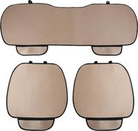 Lupex shop - Housse de siège auto universelle, 3 pièces, 2 avant et 1 arrière, (silk ice Beige) LS028
