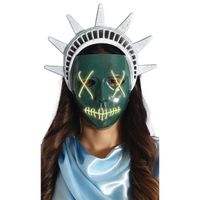 Masque Purge Liberty avec lumière pour Halloween - FIESTAS GUIRCA, S.L. - Adulte - Noir