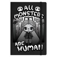 Mio Moon Carnet A5 All Monsters Are Human Cahier relié 14 x 21 cm noir