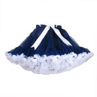 Mini jupe de ballet en mousseline de soie à volants pour femmes,jupon adulte,vêtements d'été,tutu,S,M,L- Navy And White