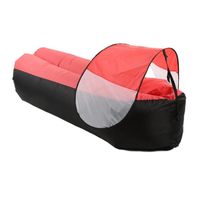 Canapé gonflable pour camping VGEBY - Jaune et Rouge - Tissu résistant à l'abrasion
