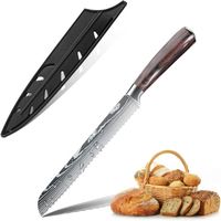 WALAN - 20cm Couteau à Pain - Couteau de Chef Professionnel de 8 Pouces à Haute Teneur en Carbone