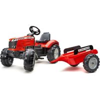 Tractopelle à pédales Supercharger avec remorque