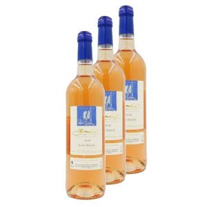 VIN ROSE La Cadiérenne - Lot 3x Vin rosé Bandol - Bouteille 750ml
