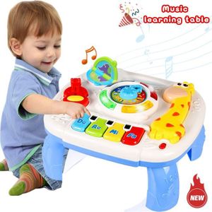 Blanc Felly Tambour Musicale Jouet pour Les b/éb/és de 6 /à 12 Mois Jouet de l/éducation pr/écoce Jouet Musical Tambour de Jeux Jouet pour Les Enfants DE 1,2 et 3 Ans-Lumi/ères et Sons diff/érents
