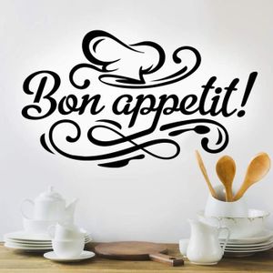 Décoration murale de cuisine en Métal Bon Appétit - 30x20 cm