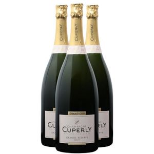 CHAMPAGNE Champagne Grand Cru Grande Réserve Brut MAGNUM Blanc - Lot de 3x150cl - Maison Cuperly - Cépage Chardonnay