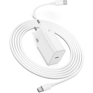 Chargeur Iphone, chargeur Apple rapide Iphone Pack Usb C Chargeur mural Chargeur  rapide Iphone 3ft Type