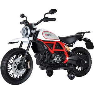MOTO - SCOOTER Moto électrique enfant Ducati Scrambler 12V blanch