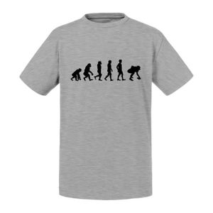 T-SHIRT MAILLOT DE SPORT T-shirt Enfant - FABULOUS - Gris - Manches courtes - Evolution Football Americain USA Sport Athlète