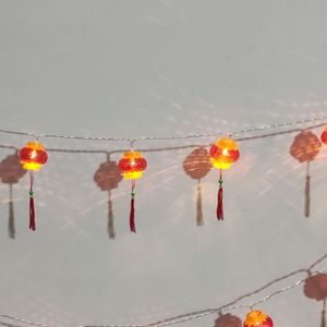 GUIRLANDE D'EXTÉRIEUR Tbest Guirlandes Lanternes Chinoises Rouges à LED Étanche avec Coque en PVC pour Cour et Jardin