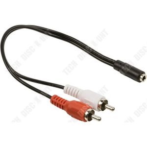 Cable rca male 2 fiches rouge blanc - Cdiscount