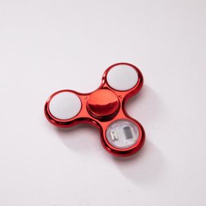 HAND SPINNER - ANTI-STRESS JOUET ANTI-STRESS, Red--Spinner lumineux à LED, 18