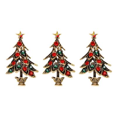 3pcs Broches Robe De Sapin Noel Epingles A Poitrine Pour Homme Dame Enfants Sautoir Collier Achat Vente Sautoir Et Collier 3pcs Broches Robe De Sapin