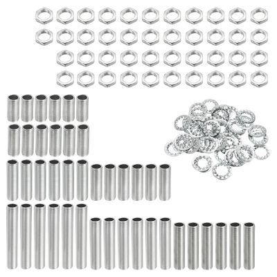 10 Pièces Mamelons Filetés M10 Pour Lampes - Raccord Tuyau Lumière Zinc Argenté
