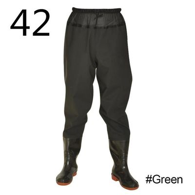 Pantalon de pêche avec bottes PVC vert foncé Ocean Deluxe 37-48 - achat en  ligne