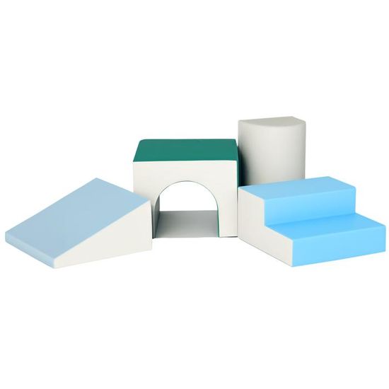 HOMCOM 7PCS Modulo motricità bambino percorso motricità bambino in schiuma EPE per bambini in età prescolare, multicolore | Italy